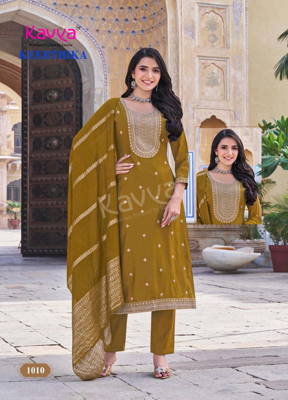 Keerthika Vol 1 By Kavya Viscose Kurti With Bottom Dupatta Wholesale Online